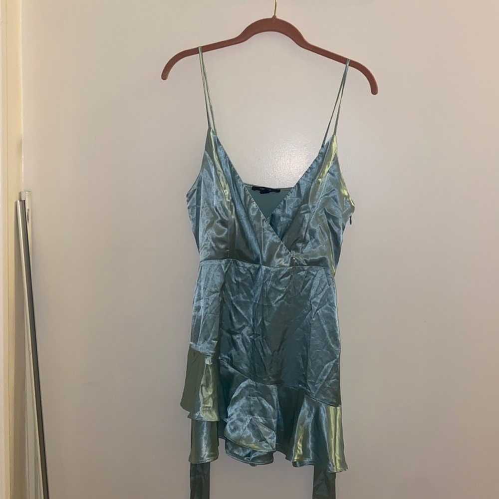 Turquoise Silk Romper
